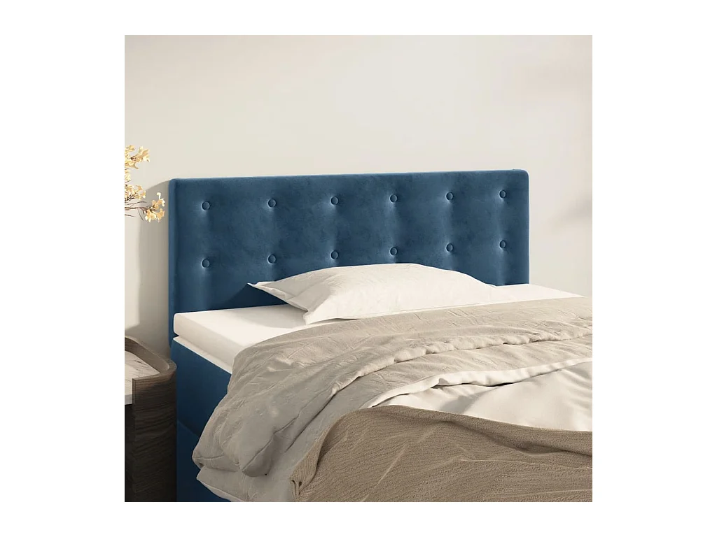 Kopfteil,Bettkopfteil Dunkelblau 90x5x78/88 cm Samt -gkd136431