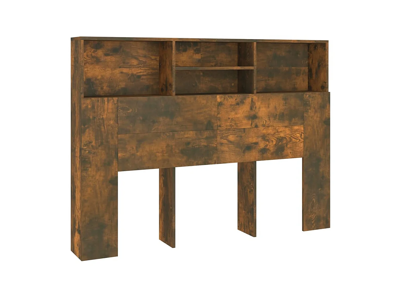 Testiera | Testata del letto con Scomparti Rovere Fumo 140x19x103,5 cm