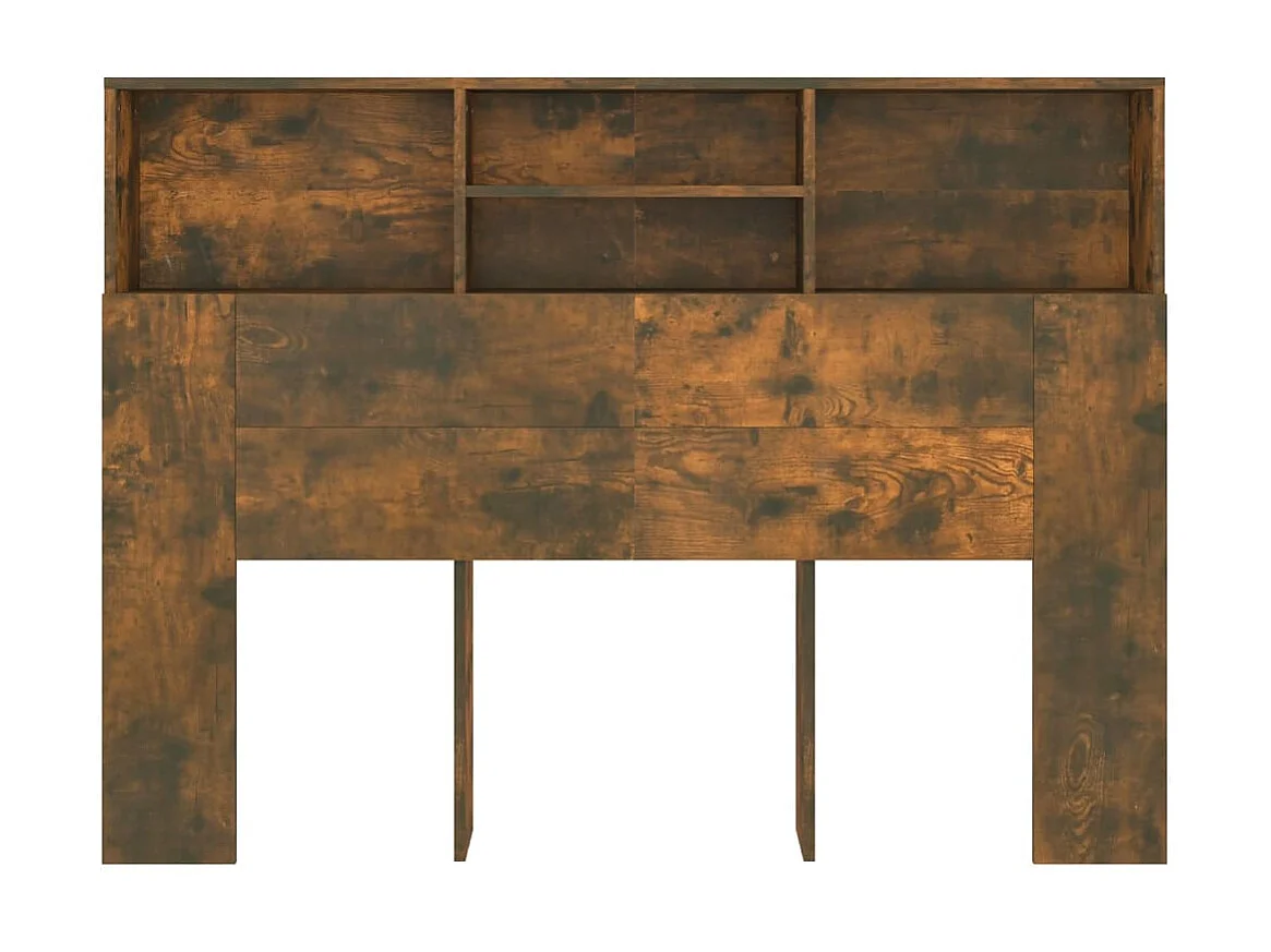 Armoire de tête de lit Chêne fumé 140x19x103,5 cm POI68342 BonneVie Meuble