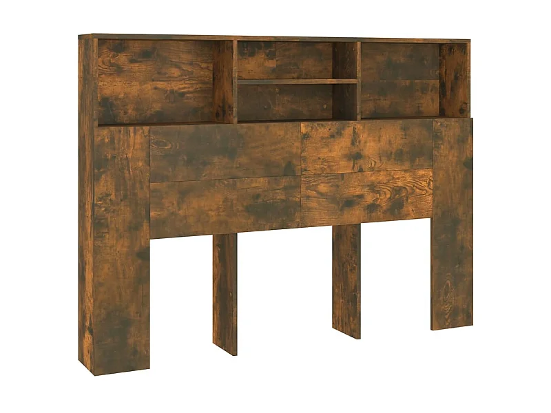 Armoire de tête de lit Chêne fumé 140x19x103,5 cm POI68342 BonneVie Meuble