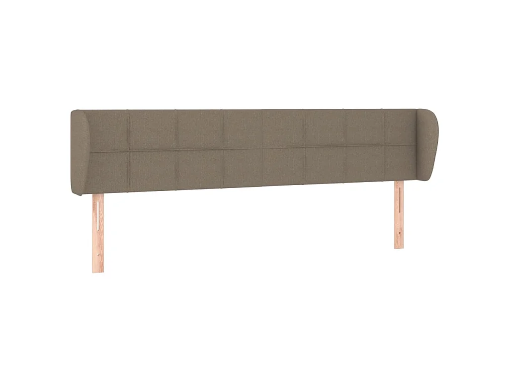 Tête de lit avec oreilles Taupe 163x23x78/88 cm Tissu POI97026 BonneVie Meuble