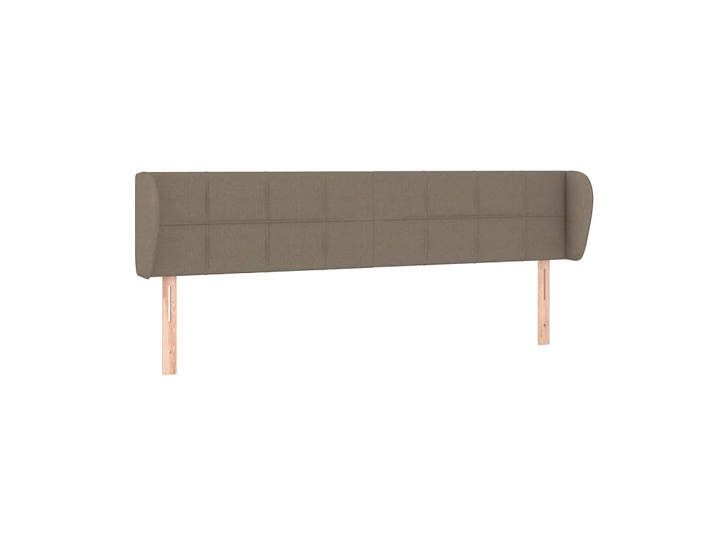 Testiera | Testata del letto ad Orecchio Tortora 163x23x78/88 cm in Tessuto