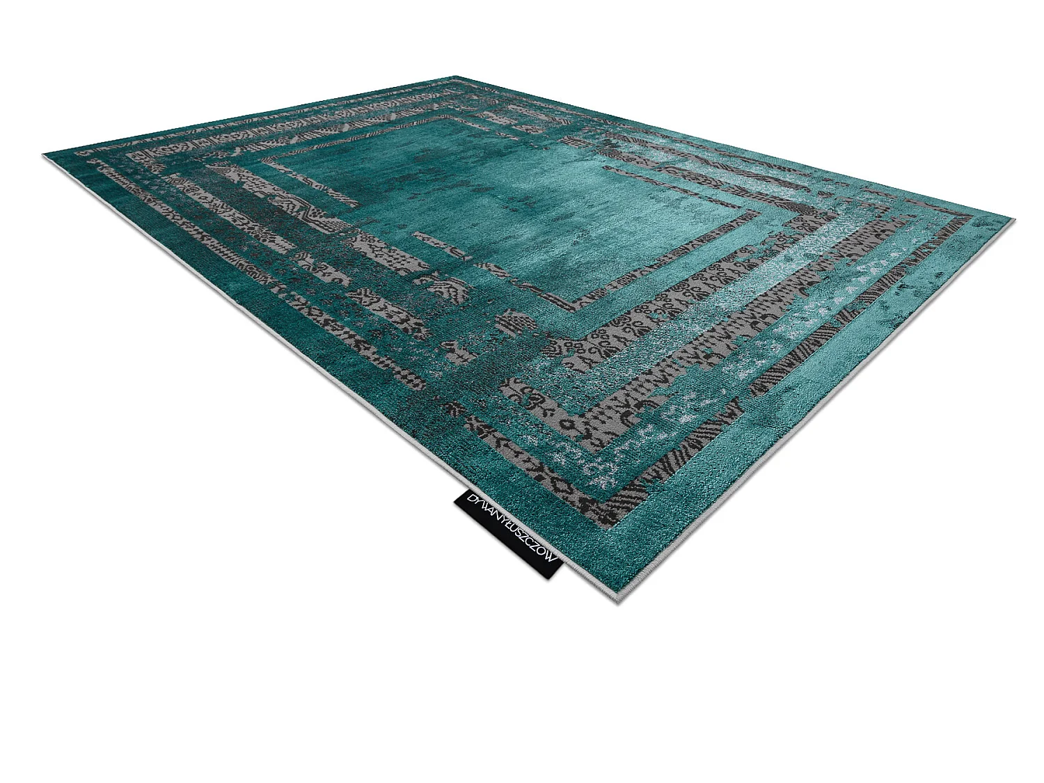 Tapete DE LUXE moderno 1516 Quadro vintage - Structural verde / antrac 180x270 cm