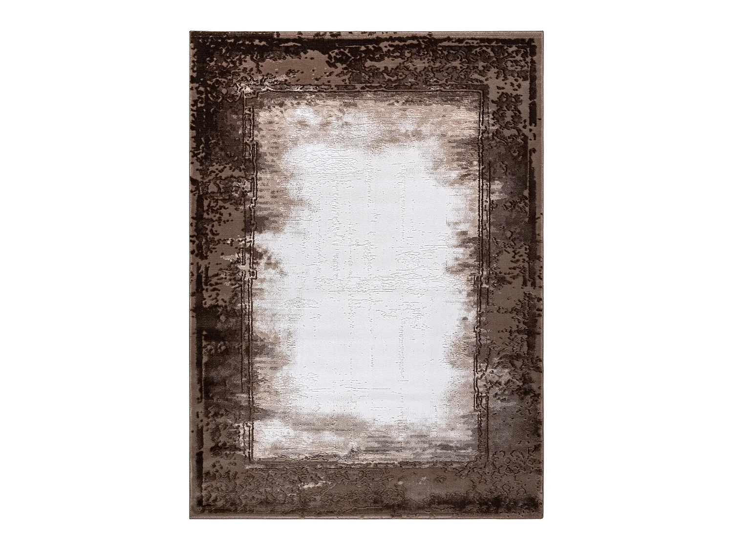 Tapis ACRYLIQUE VALENCIA 036 CADRE, vintage Ivoire / marron 160x235 cm