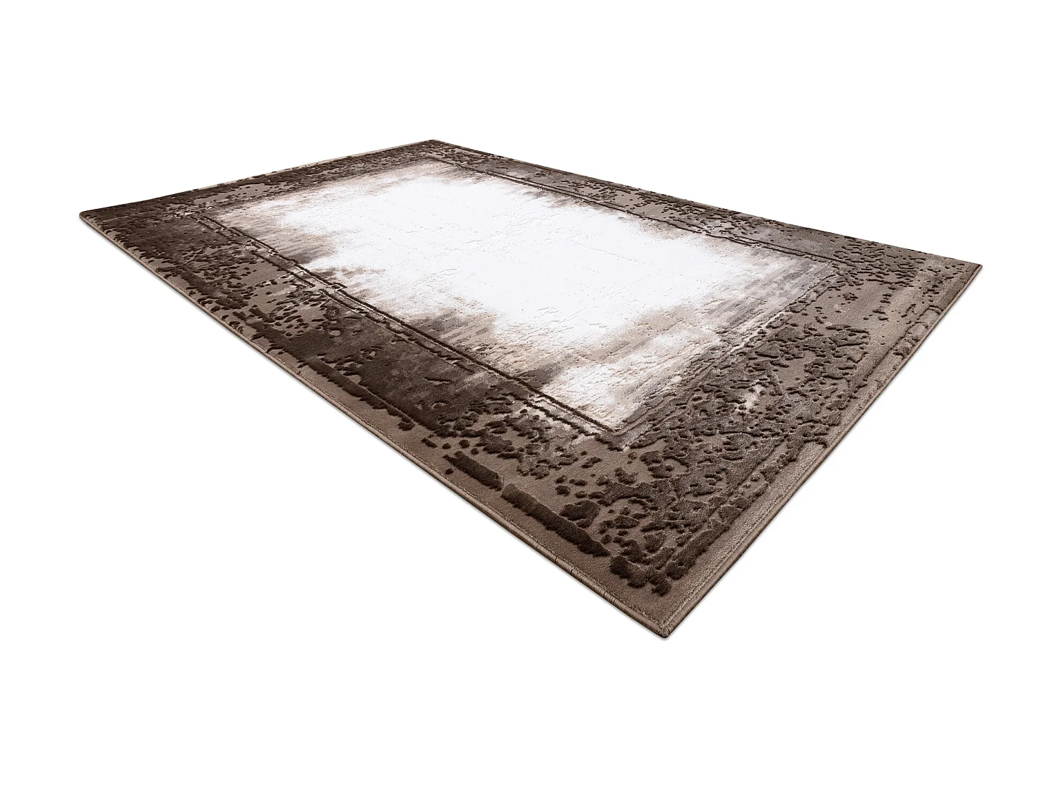 Tapis ACRYLIQUE VALENCIA 036 CADRE, vintage Ivoire / marron 160x235 cm