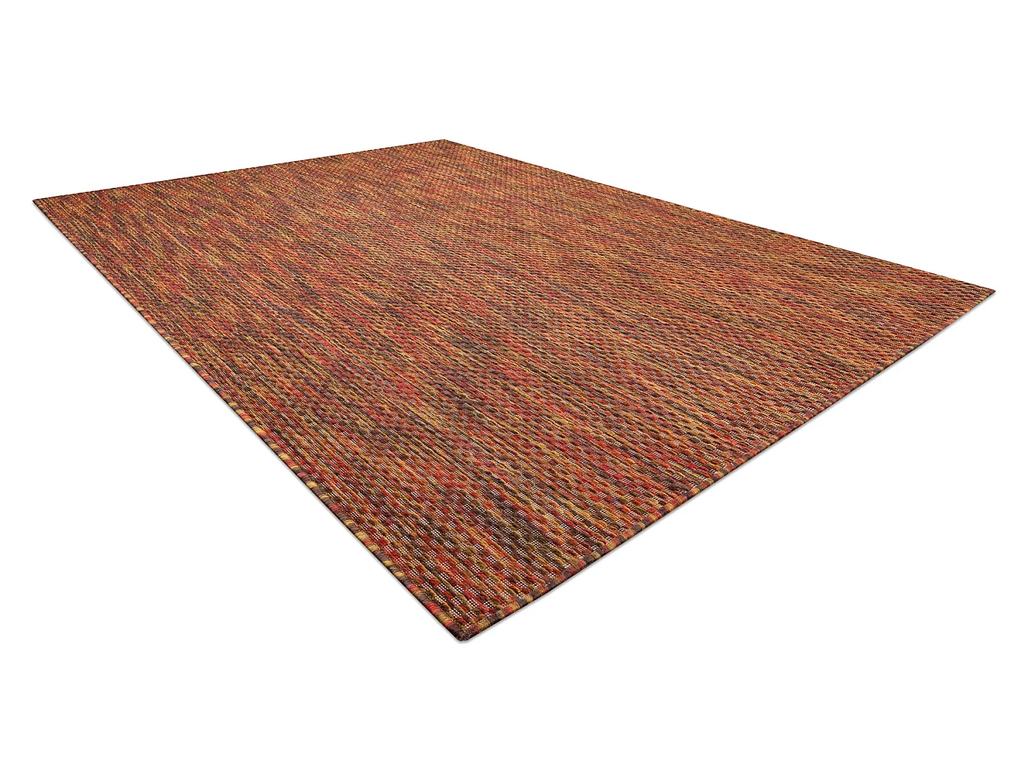 Moderno FISY alfombra sisal 20774 Cuadrícula, mezcla rojo 160x220 cm