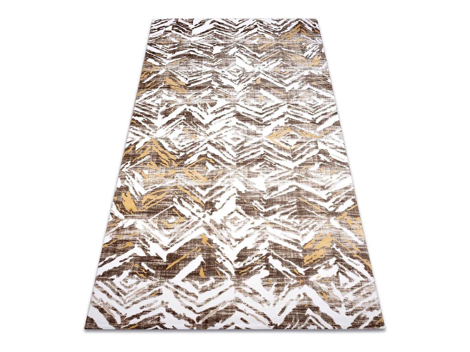 Tapijt ACRYL DIZAYN 121 beige / Geel 80x300 cm