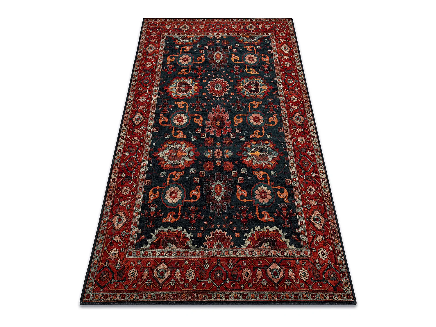 tapijt POLONIA Tesoro Frame marineblauw 170x235 cm