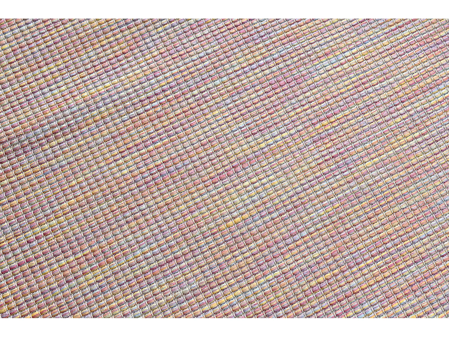 Sisal tapijt SISAL platgeweven PATIO 2778 rozekleuring / blauw / beige 155x220 cm