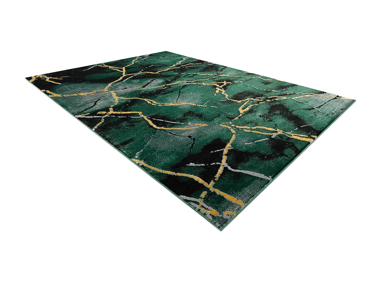 Tapis EMERALD exclusif 1018 glamour, élégant marbre bouteille verte  240x330 cm