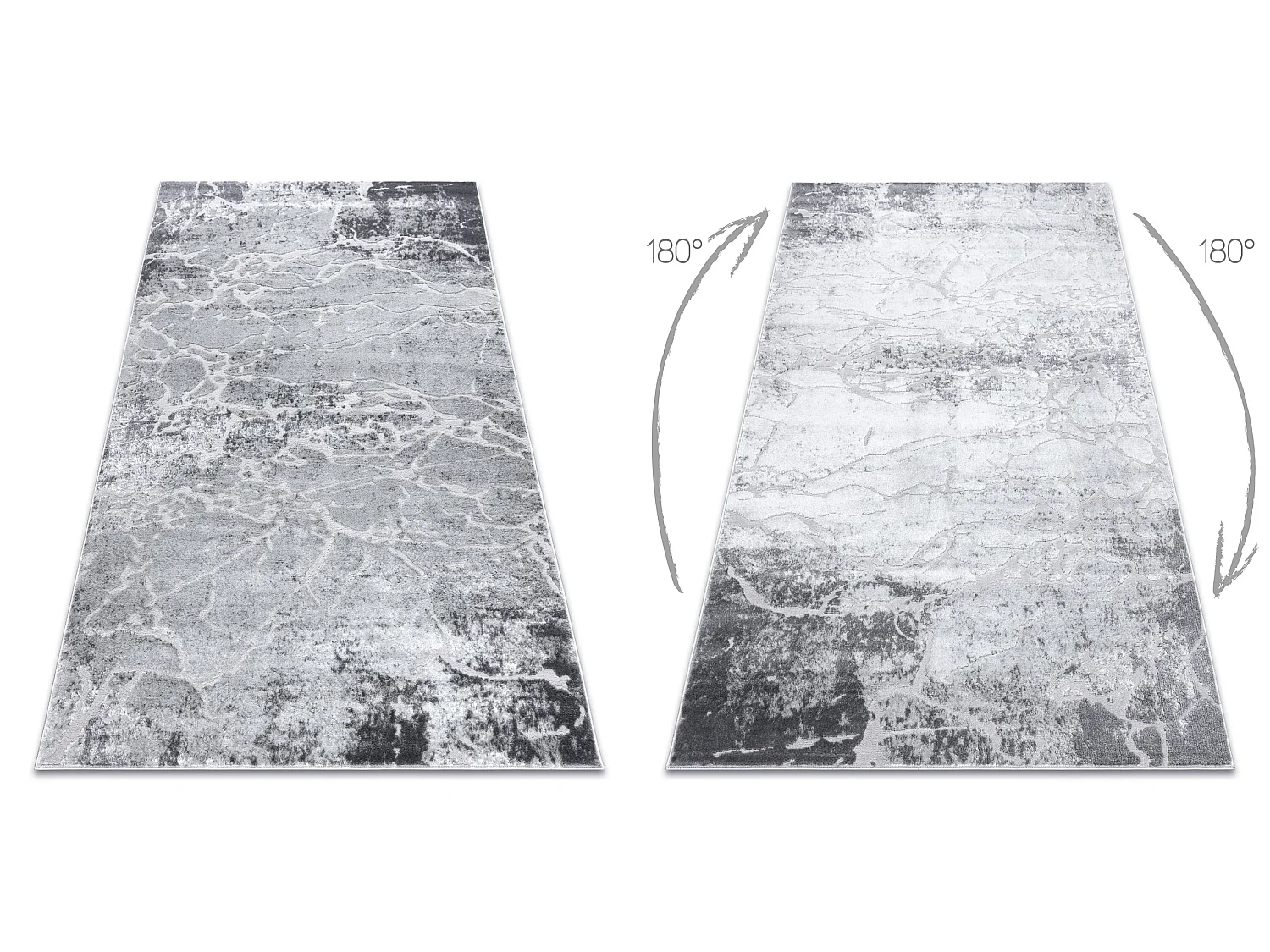 Tapis MEFE moderne  6182 Béton - Structural deux niveaux de molleton  240x330 cm