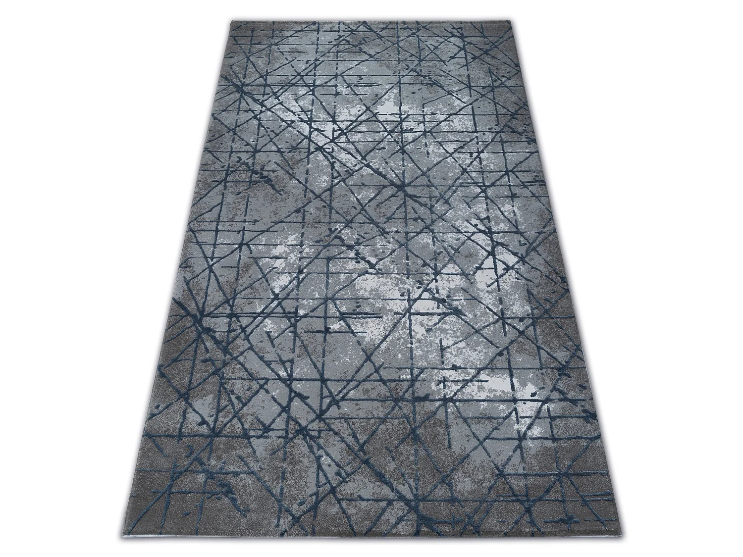 Tapis ACRYLIQUE VALENCIA 3949 INDUSTRIAL gris / bleu 200x300 cm