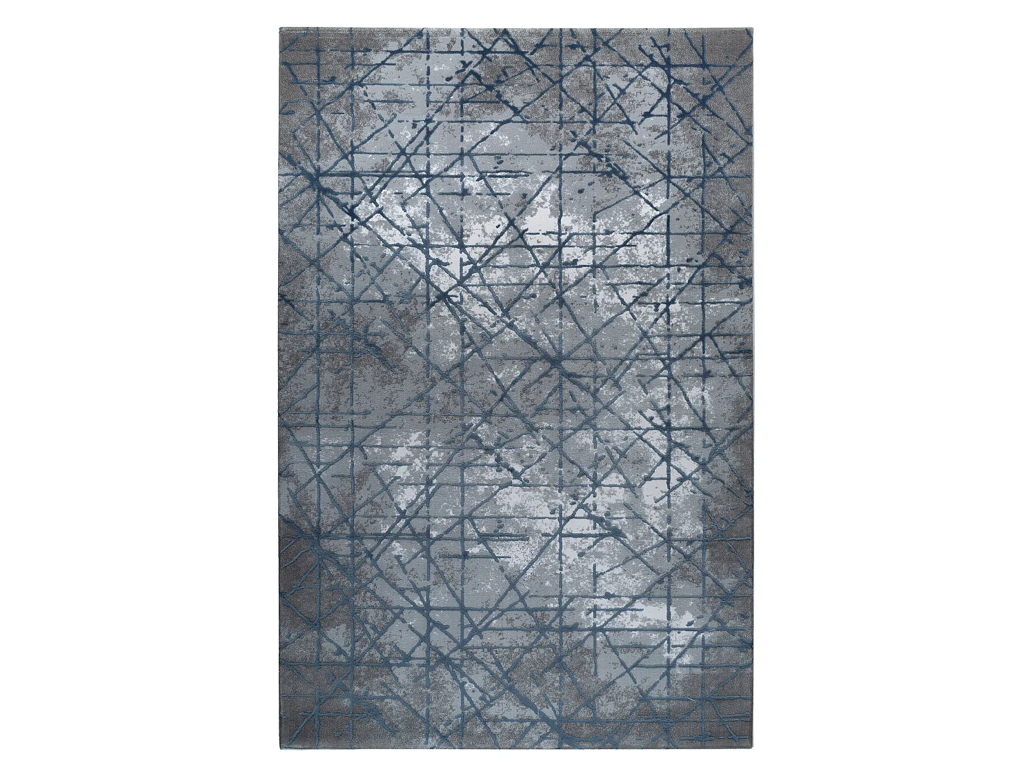 Tapis ACRYLIQUE VALENCIA 3949 INDUSTRIAL gris / bleu 200x300 cm