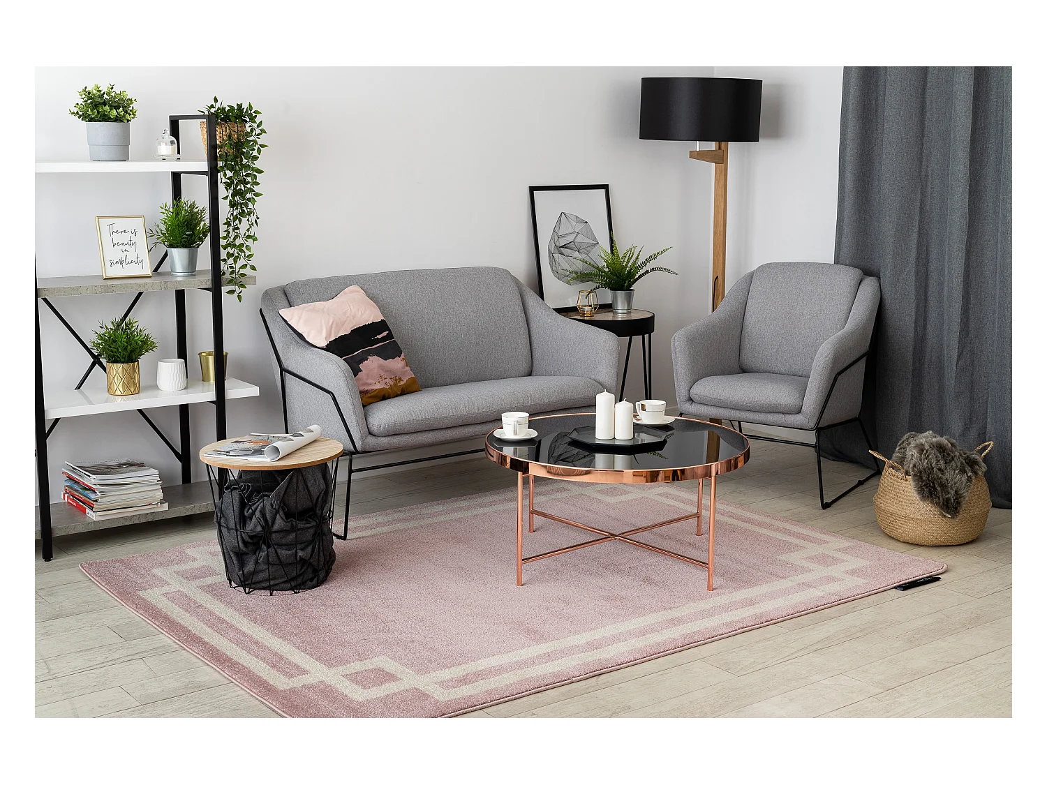 Tapijt HAMPTON Lux rozekleuring 160x220 cm