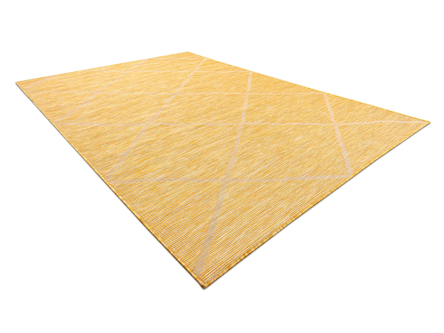 Sisal tapijt SISAL PATIO 3075 diamanten geel / beige 117x170 cm