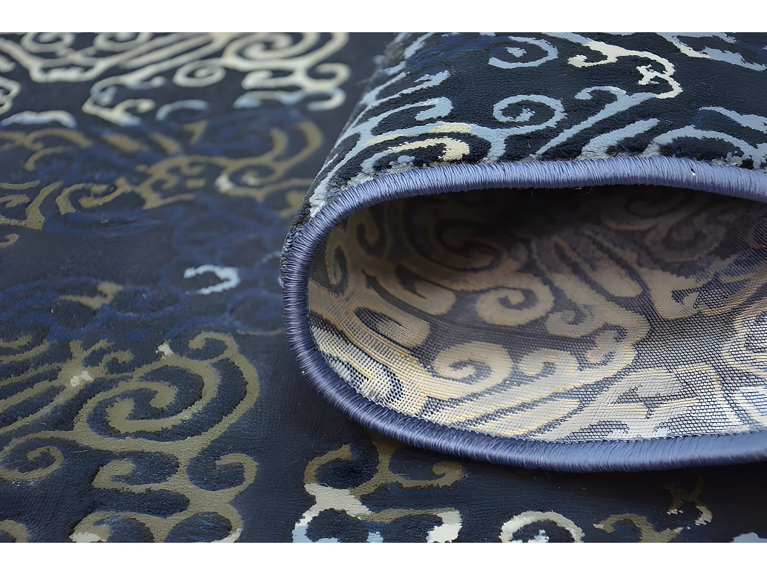 Tapijt DROP JASMIN 453 donkerblauw  160x220 cm