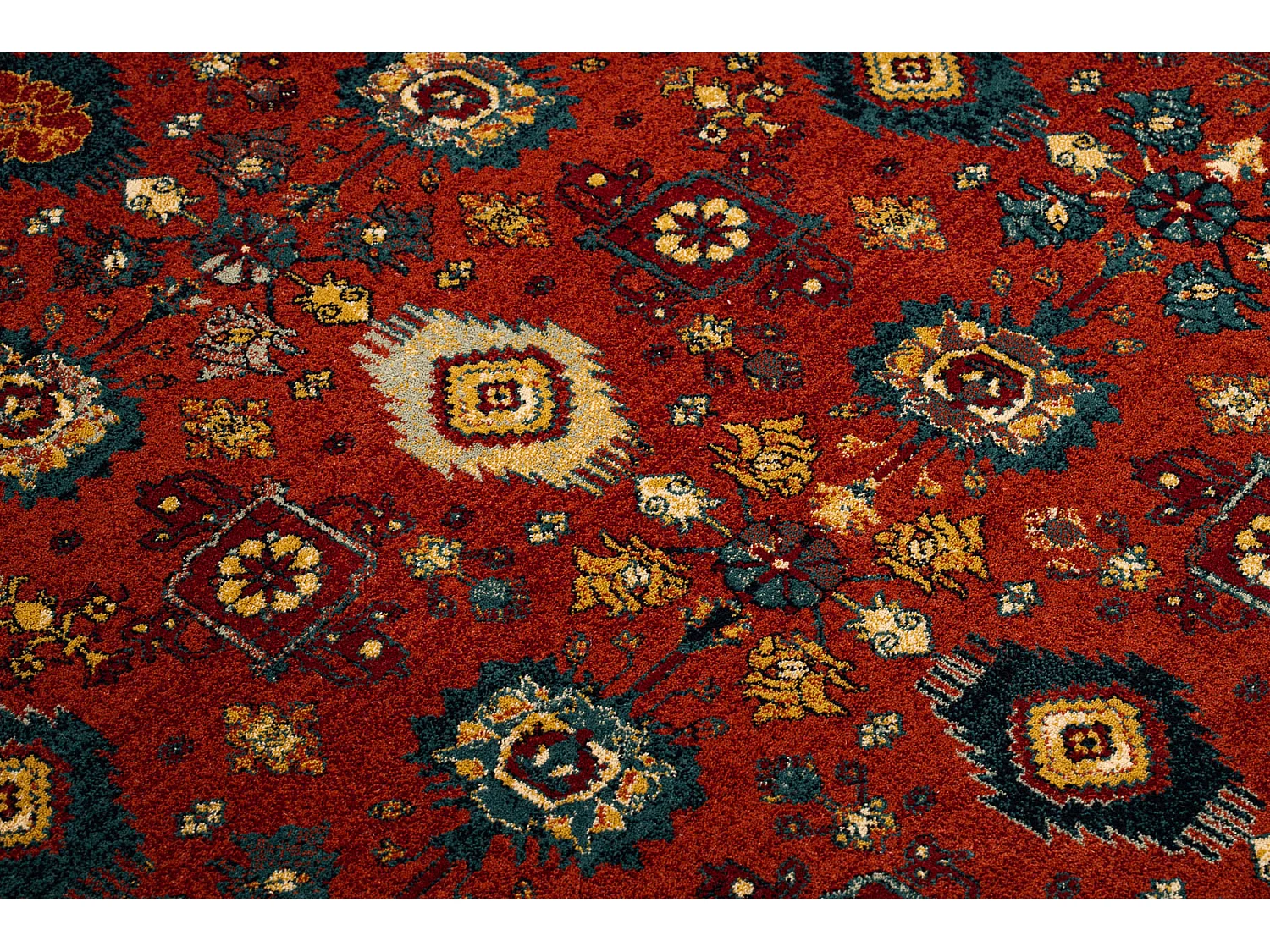 Wollteppich OMEGA PARILLO Rahmen rubin 170x235 cm