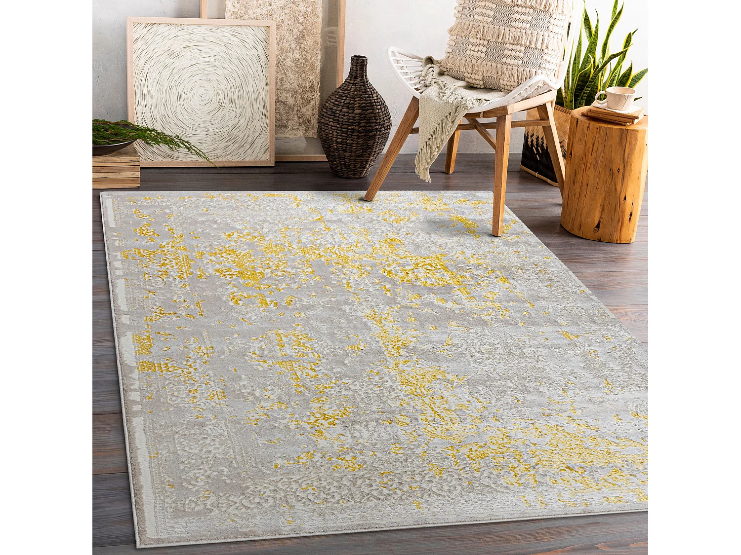 Tapijt CORE 3807 Ornament Vintage - structureel, twee lagen vlies, bei 160x220 cm