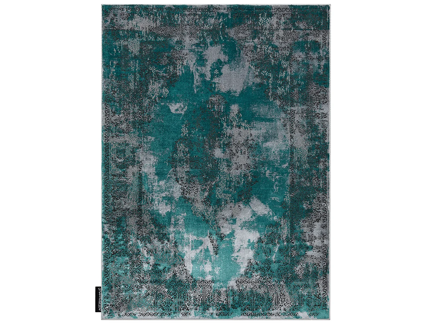 Tapis DE LUXE moderne 6754 Abstraction - Structural vert / gris 240x330 cm