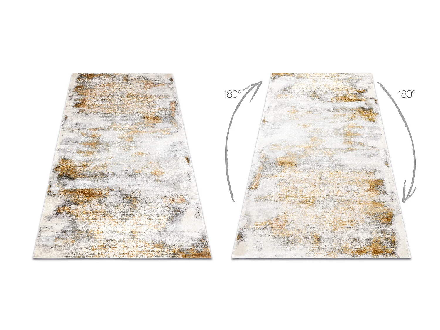 Tapis ACRYLIQUE ELITRA 8105 Abstraction vintage ivoire / orange  240x350 cm