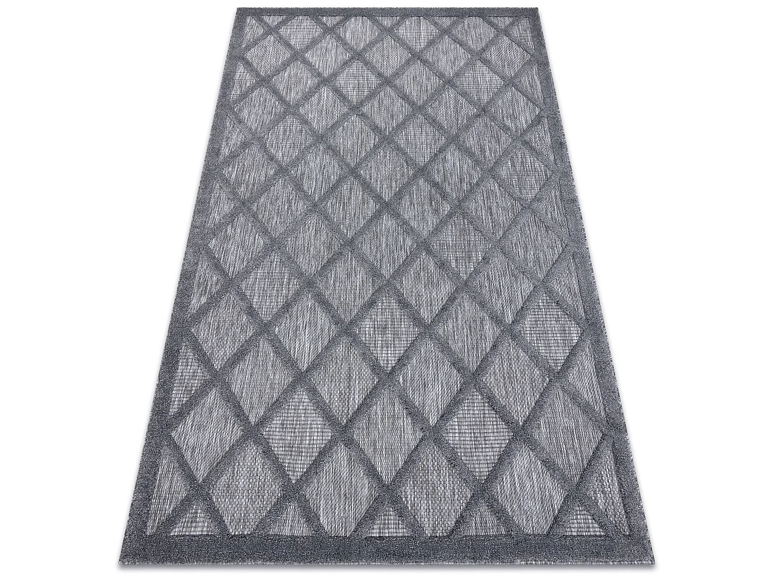 Tappeto SANTO SIZAL 58365 reticolo antracite 180x270 cm