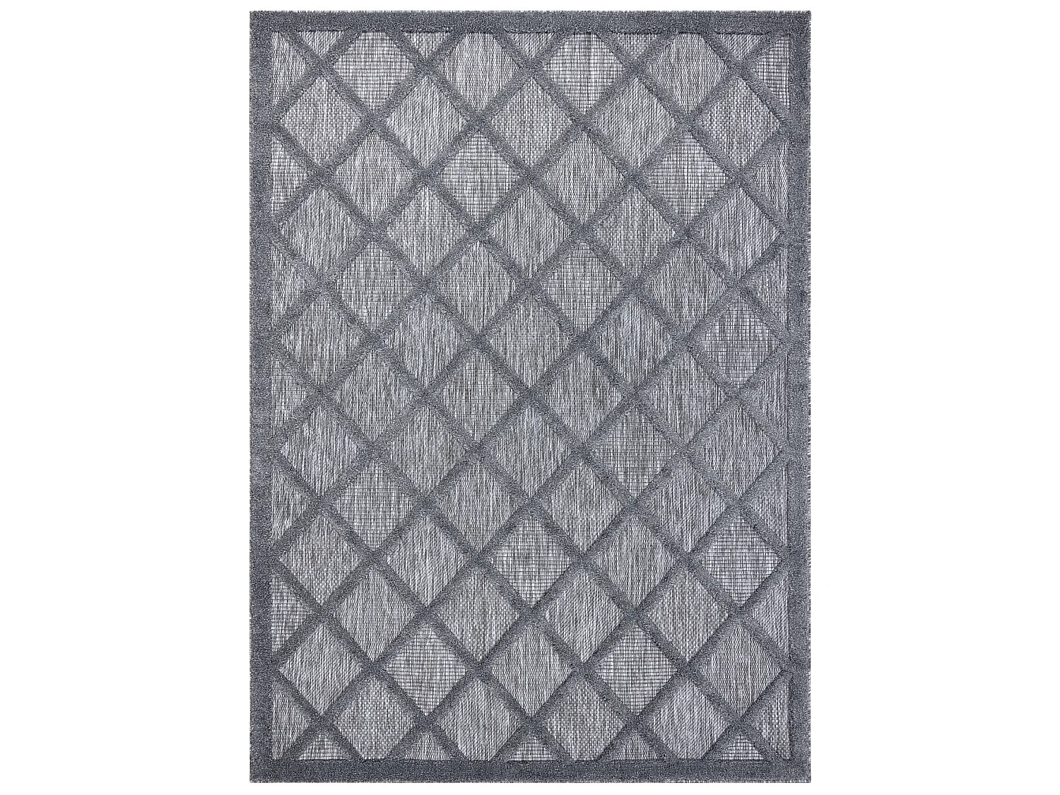 Tappeto SANTO SIZAL 58365 reticolo antracite 180x270 cm