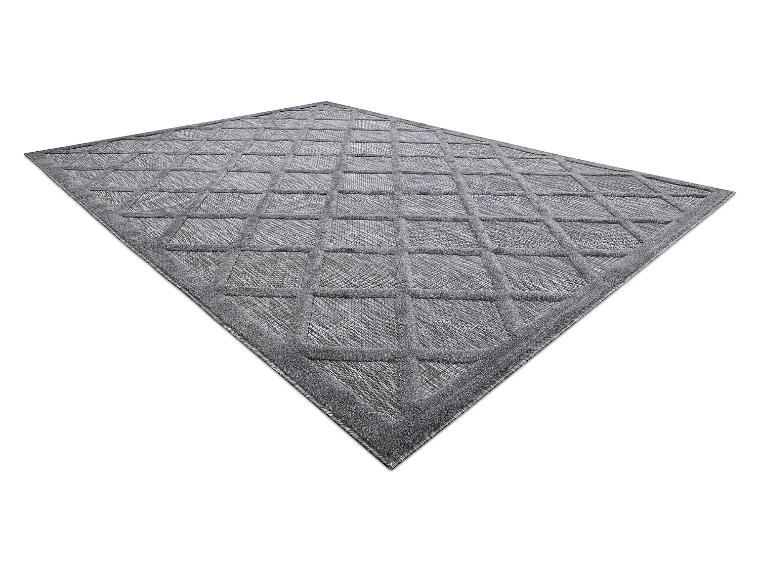 Tappeto SANTO SIZAL 58365 reticolo antracite 180x270 cm