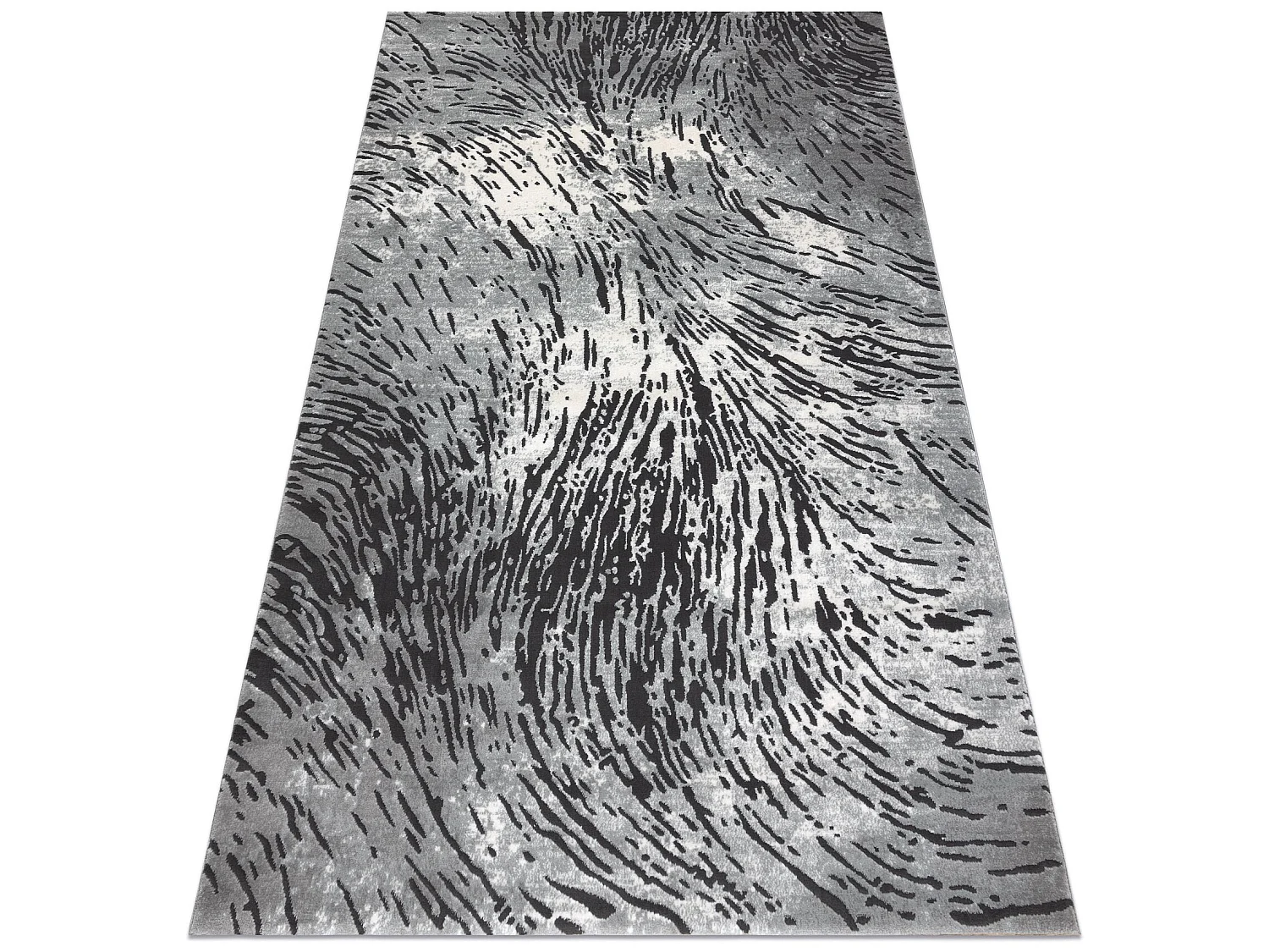 Tapis ZARA 0W3983 P50 520 - Structural deux niveaux de molleton gris / 300x400 cm