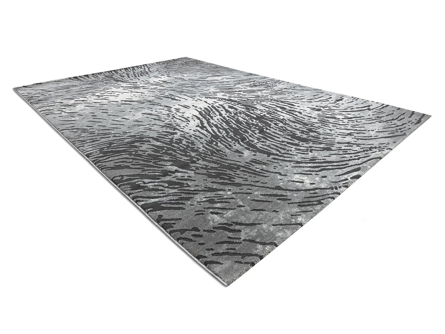 Tapis ZARA 0W3983 P50 520 - Structural deux niveaux de molleton gris / 300x400 cm