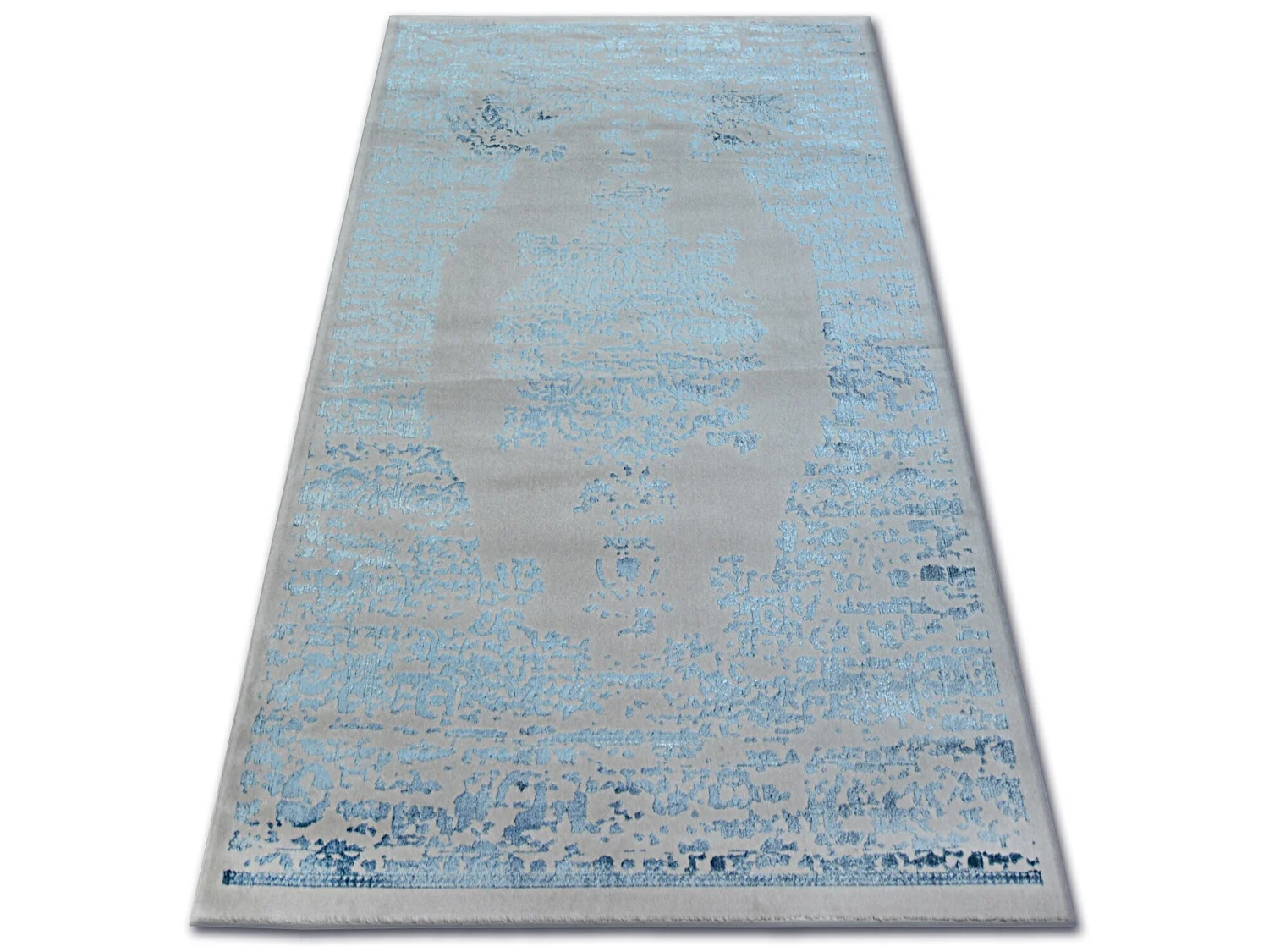 Tapijt ACRYL MANYAS 0917 zilver/Blauw 200x300 cm
