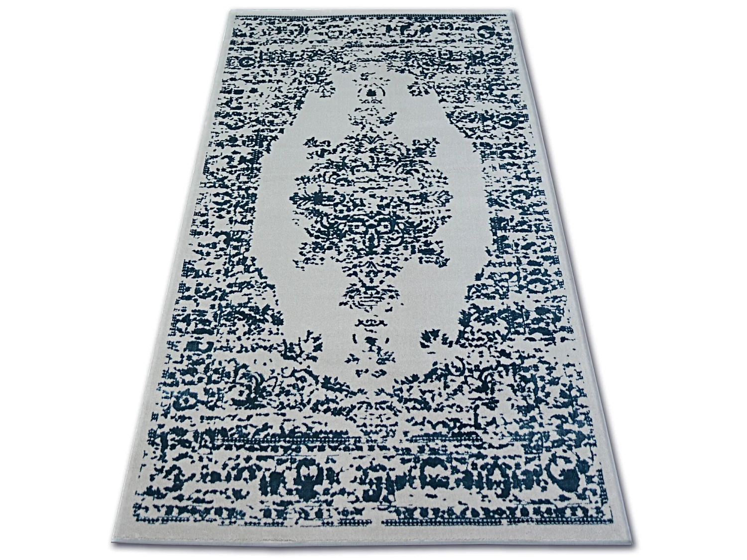 Tapijt ACRYL MANYAS 0917 zilver/Blauw 200x300 cm