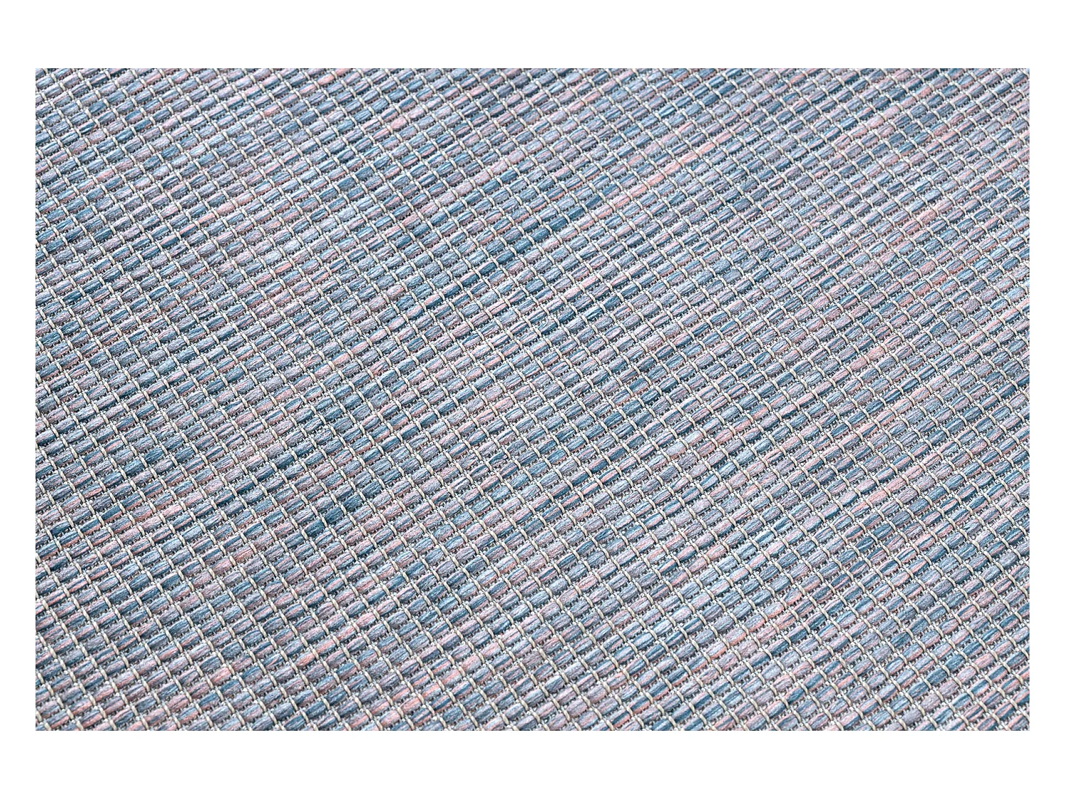 Tapis SIZAL PATIO 2778 tissé à plat bleu / rose / beige 78x150 cm