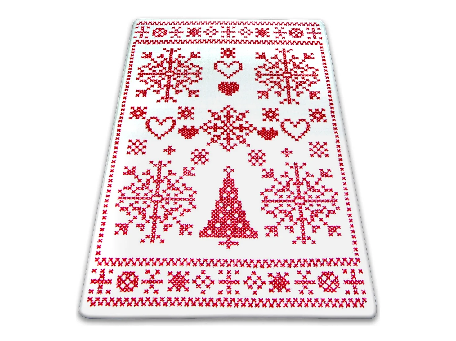 Tapijt XMAS - F791 crème/Rood 100x170 cm