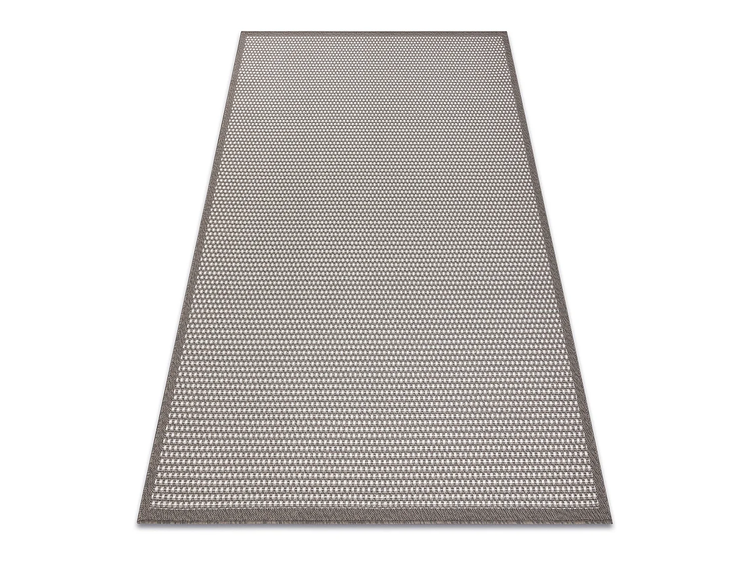 Tapis SIZAL BORDERO 2907 tissé à plat taupe / crème 160x220 cm