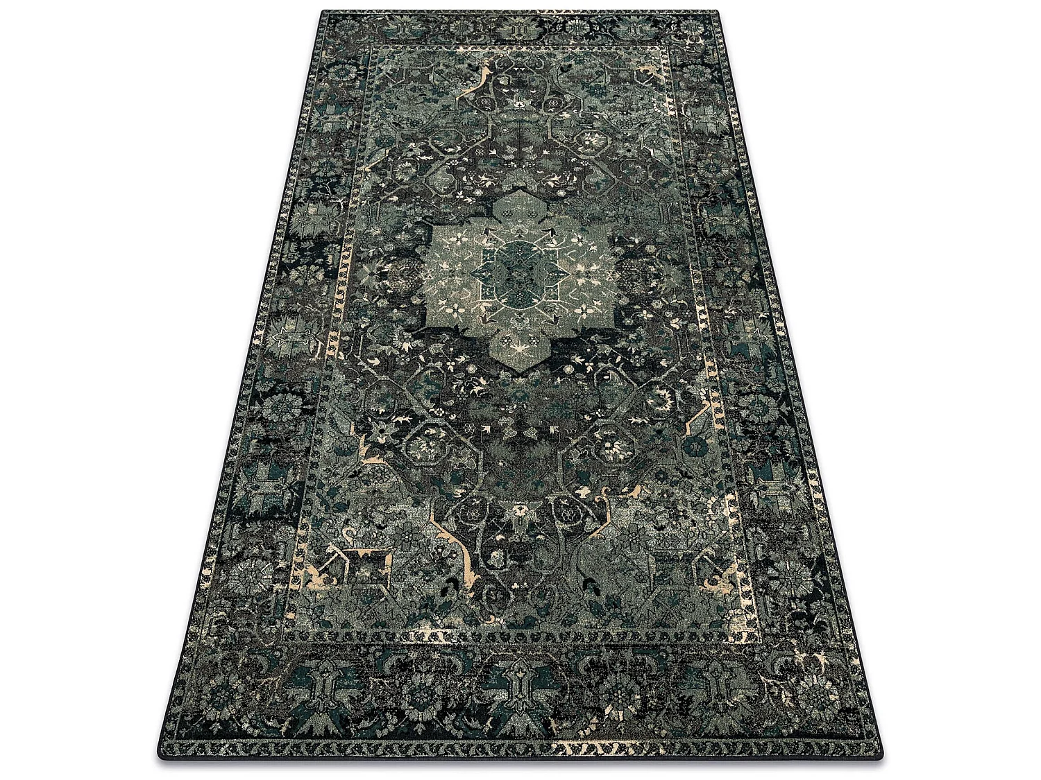 Dywan wełniany POLONIA Dukato Ornament iron zielony 200x300 cm