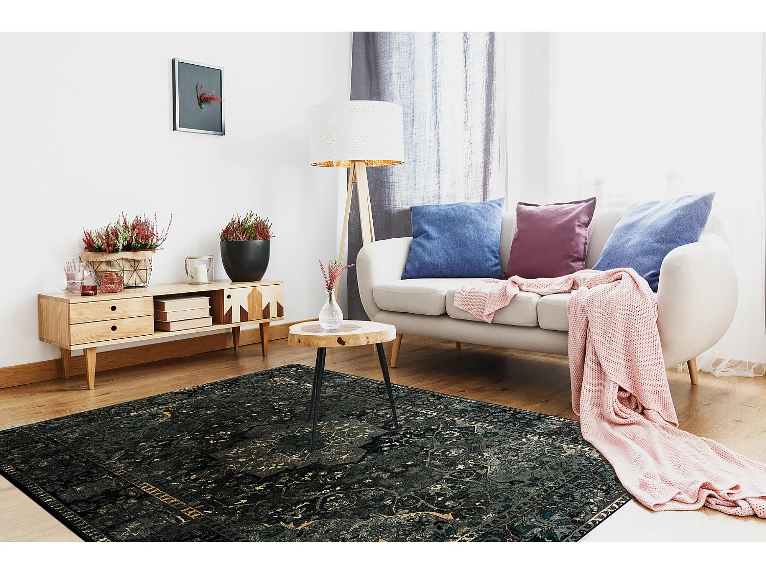 Dywan wełniany POLONIA Dukato Ornament iron zielony 200x300 cm