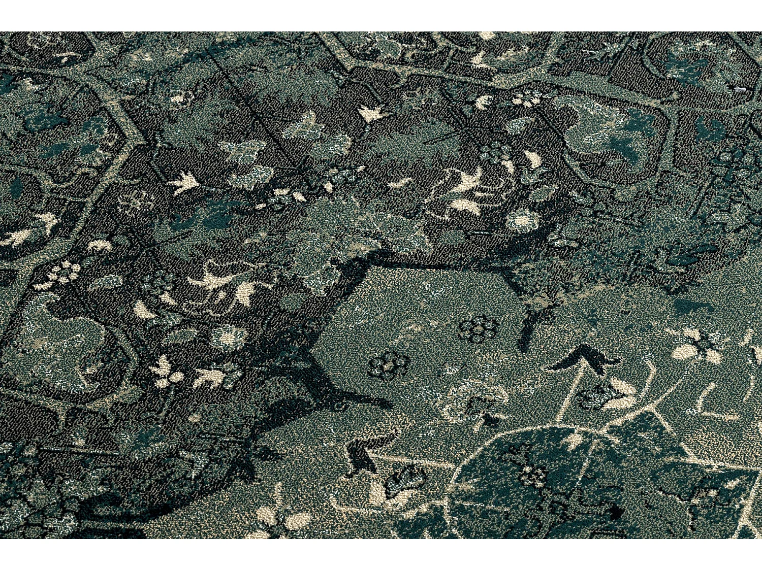 Dywan wełniany POLONIA Dukato Ornament iron zielony 200x300 cm