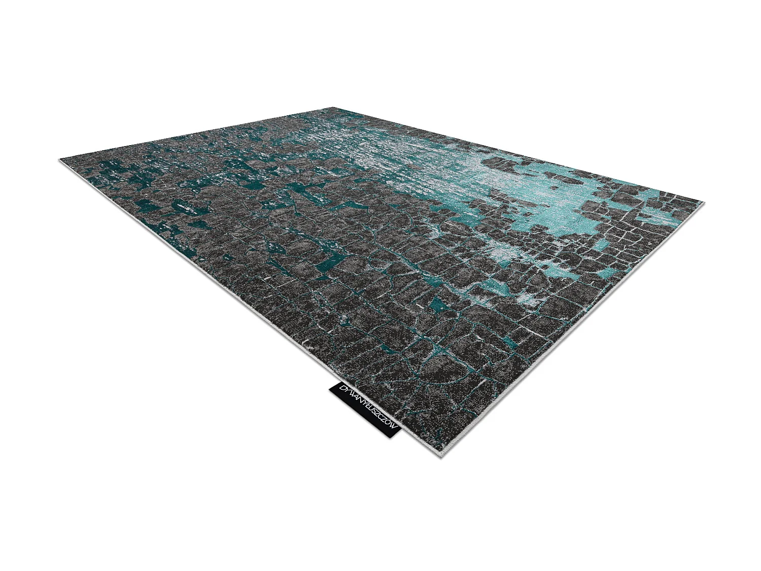 Tapis DE LUXE moderne 2079 vintage - Structural vert / anthracite 160x220 cm