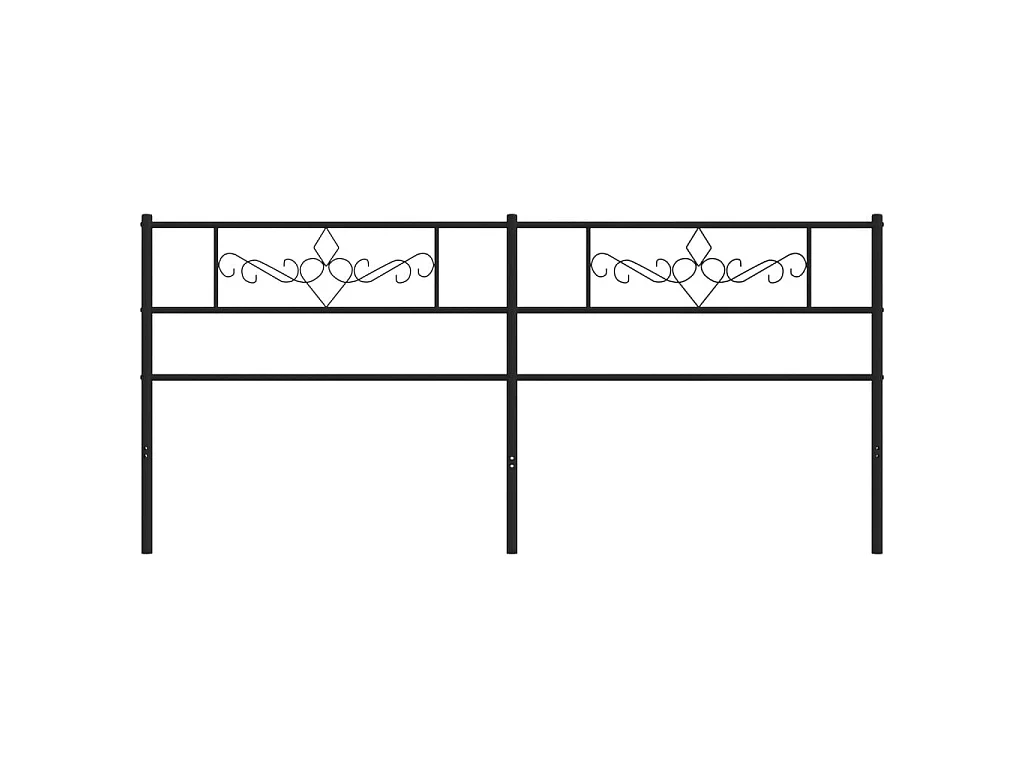 Cabeceira de cama 200 cm metal preto PT682296