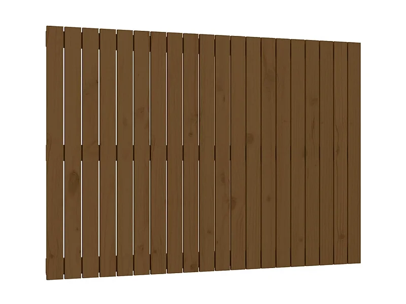 Tête de lit murale Marron miel 127,5x3x90 cm Bois massif de pin POI16031 BonneVie Meuble