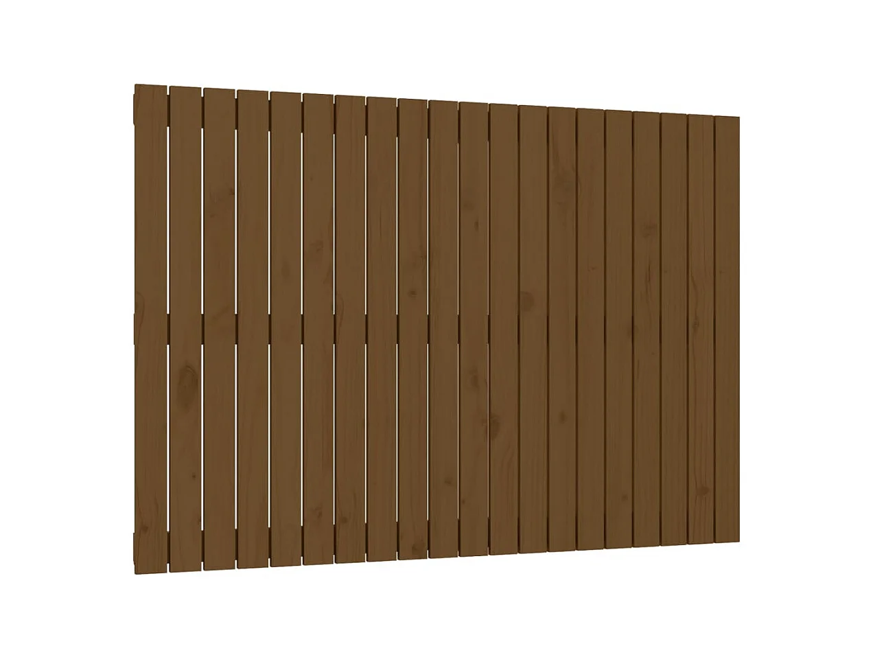Tête de lit murale Marron miel 127,5x3x90 cm Bois massif de pin POI16031 BonneVie Meuble