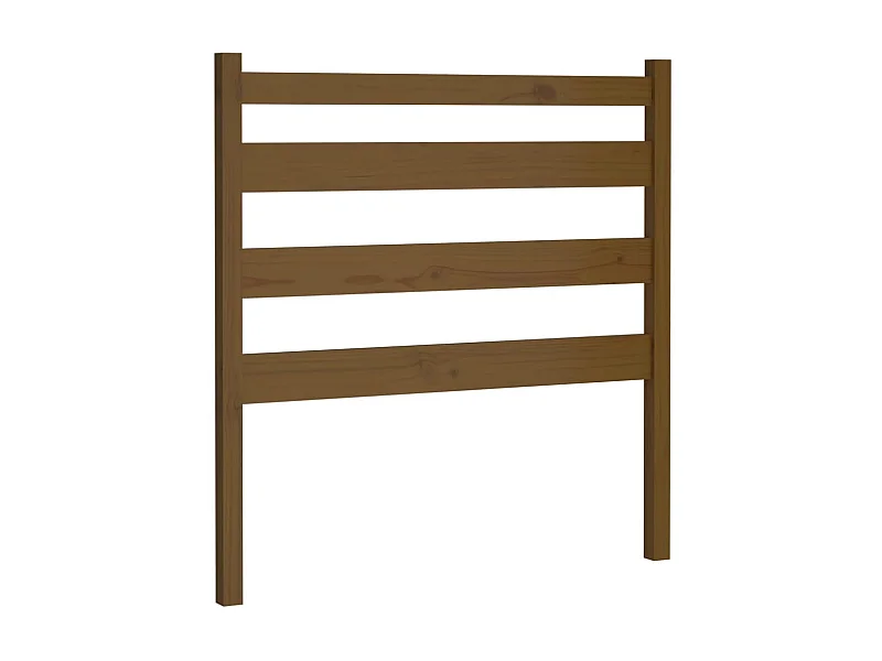 Cabecero de cama madera maciza de pino marrón miel 81x4x100 cm ES20905