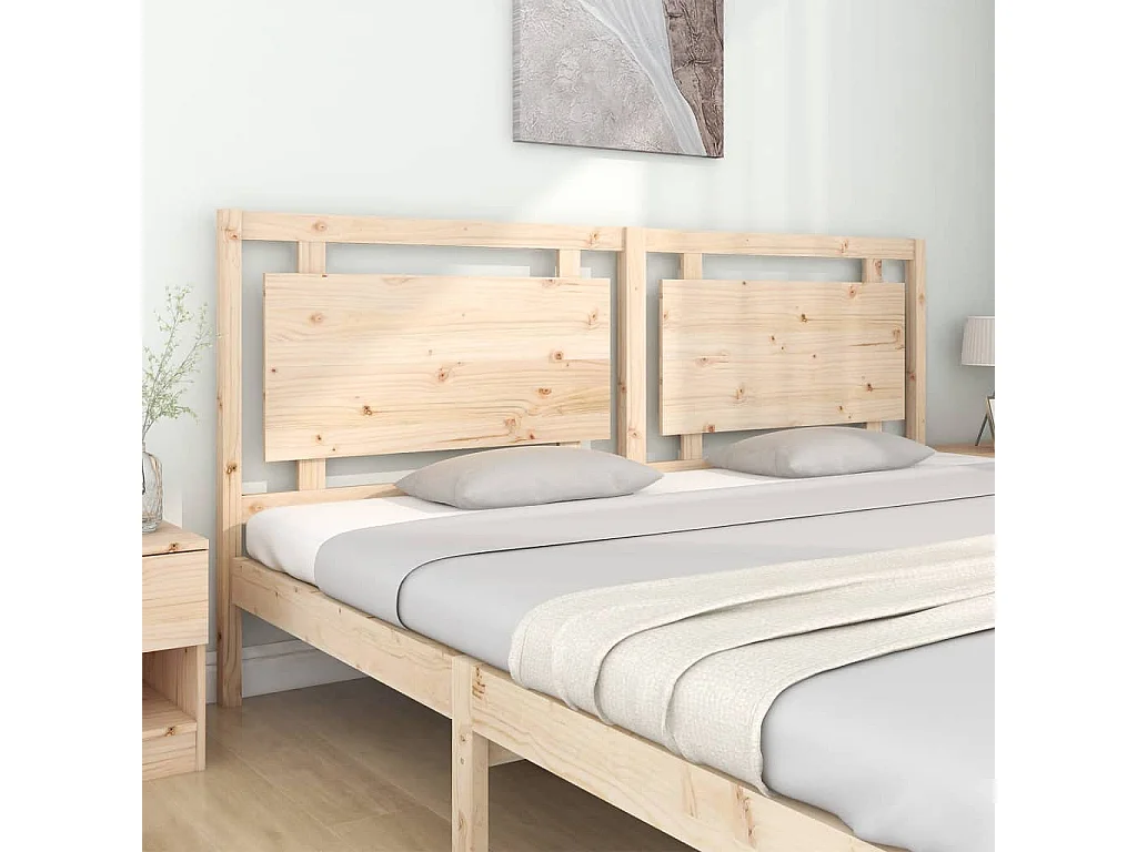 Tête de lit 205,5x4x100 cm Bois massif de pin POI65295 BonneVie Meuble