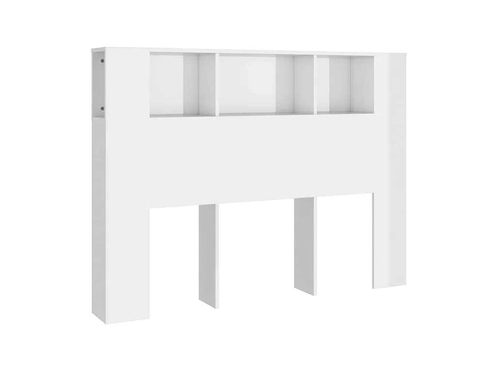 Testiera | Testata del letto con Scomparti Bianco Lucido 140x18,5x104,5 cm