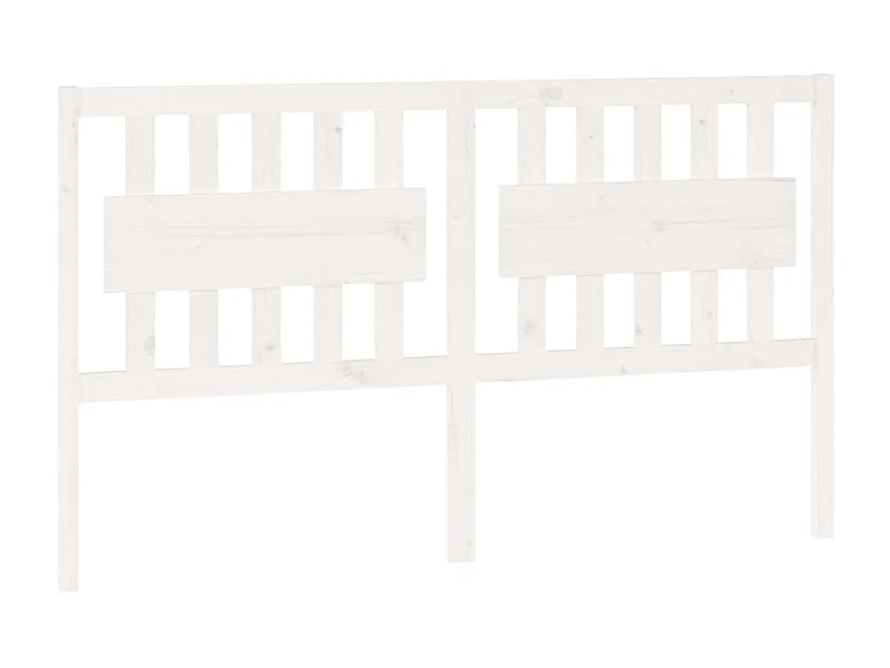 Tête de lit Blanc 155,5x4x100 cm Bois massif de pin POI92274 BonneVie Meuble