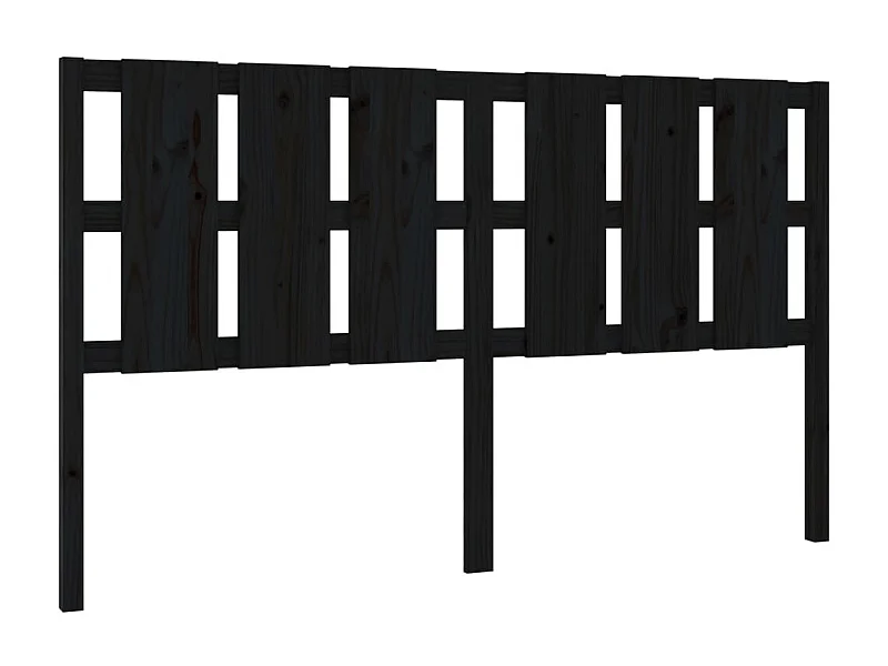 Testiera | Testata del letto per Letto Nera 165,5x4x100cm in Legno Massello di Pino