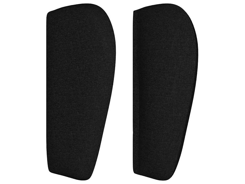 Cabeceira de cama c/ abas tecido 183x23x78/88 cm preto PT334638