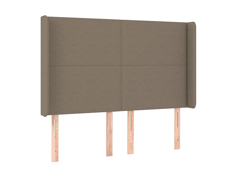 Tête de lit avec oreilles Taupe 147x16x118/128 cm Tissu POI56161 BonneVie Meuble