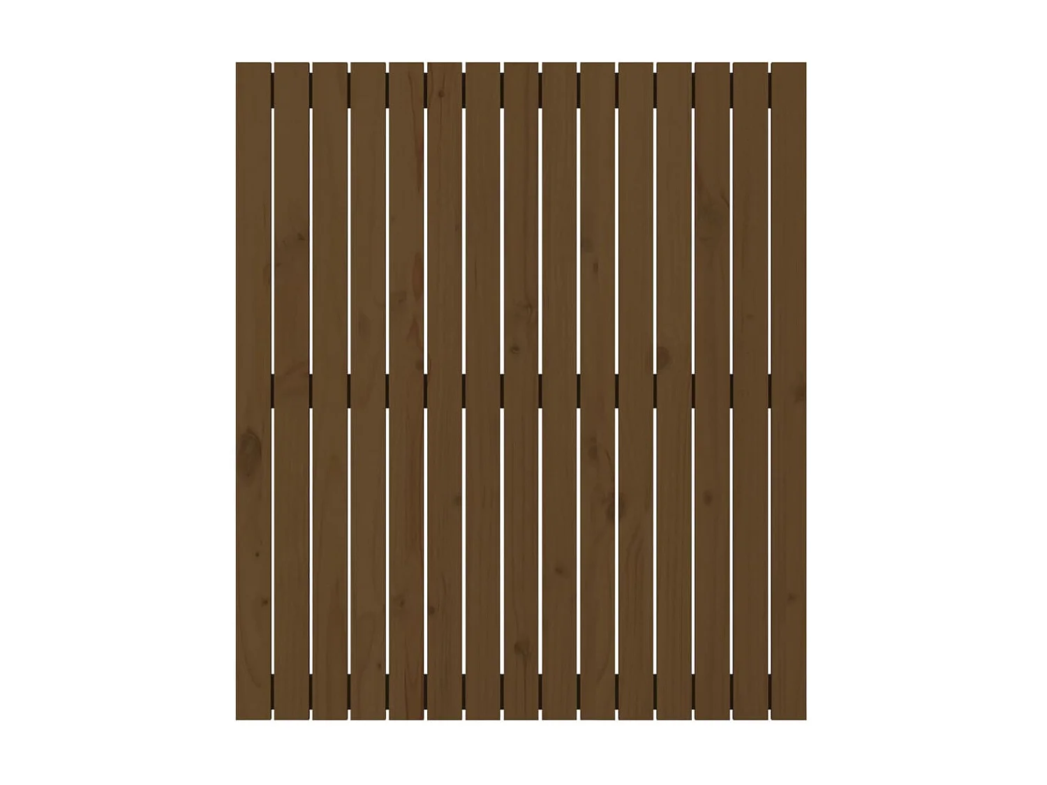 Cabecero cama pared madera maciza pino marrón miel 95,5x3x110cm ES84343