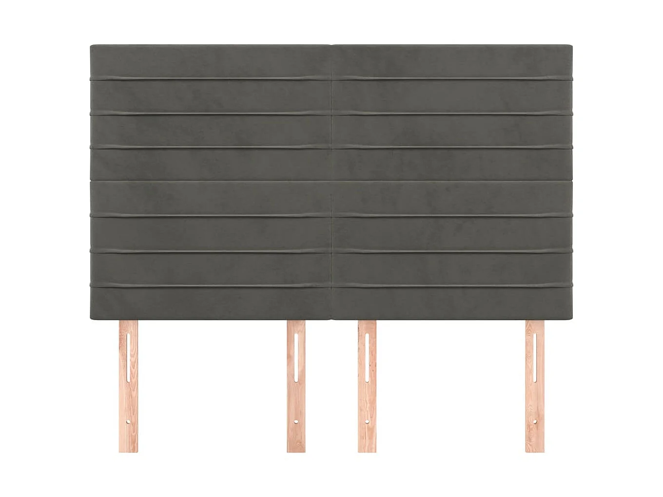 Têtes de lit 4 pcs Gris foncé 72x5x78/88 cm Velours POI87746 BonneVie Meuble